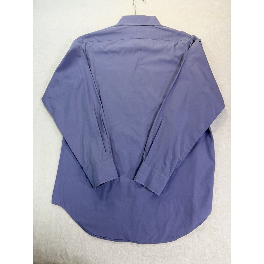 VTG 90's Polo Ralph Lauren Andrew 15 Blue/Lavender Shirt 100% Cotton Preppy - Picture 6 of 8